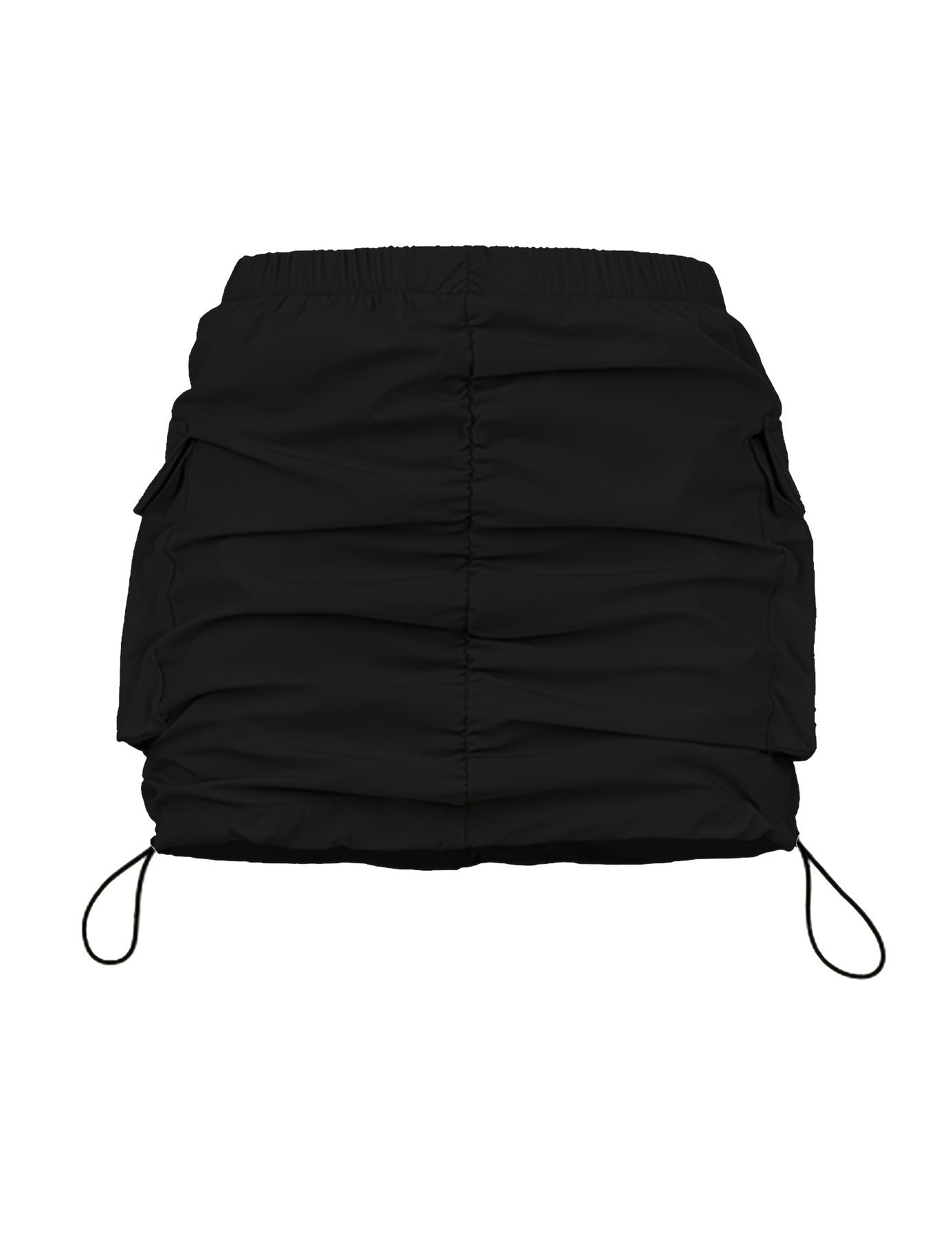 Damen Utility Minirock mit Kordelzug und Cargo-Taschen – Moderner Streetstyle