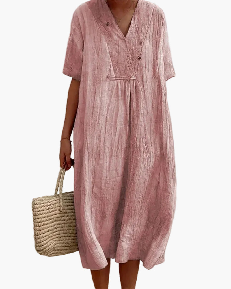 Damen Sommerkleid Elegant Locker Freizeitkleid – Ideal für Strand, Urlaub & Alltag