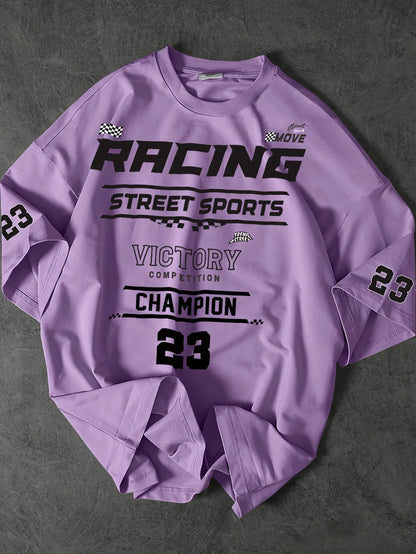 Herren Streetwear Racing Champion T-Shirt – Sportliches Freizeitshirt mit Print