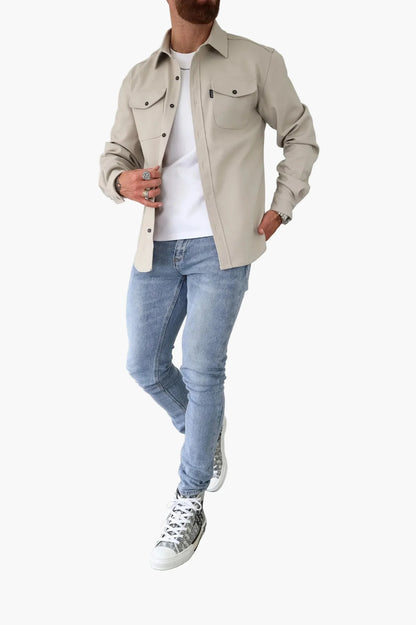 Herren-Überhemd mit Brusttaschen im Utility-Stil
