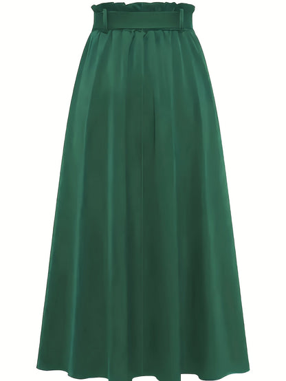 Damen Maxirock mit Paperbag-Bund und Schleife – Eleganter Freizeit-Look für jeden Anlass