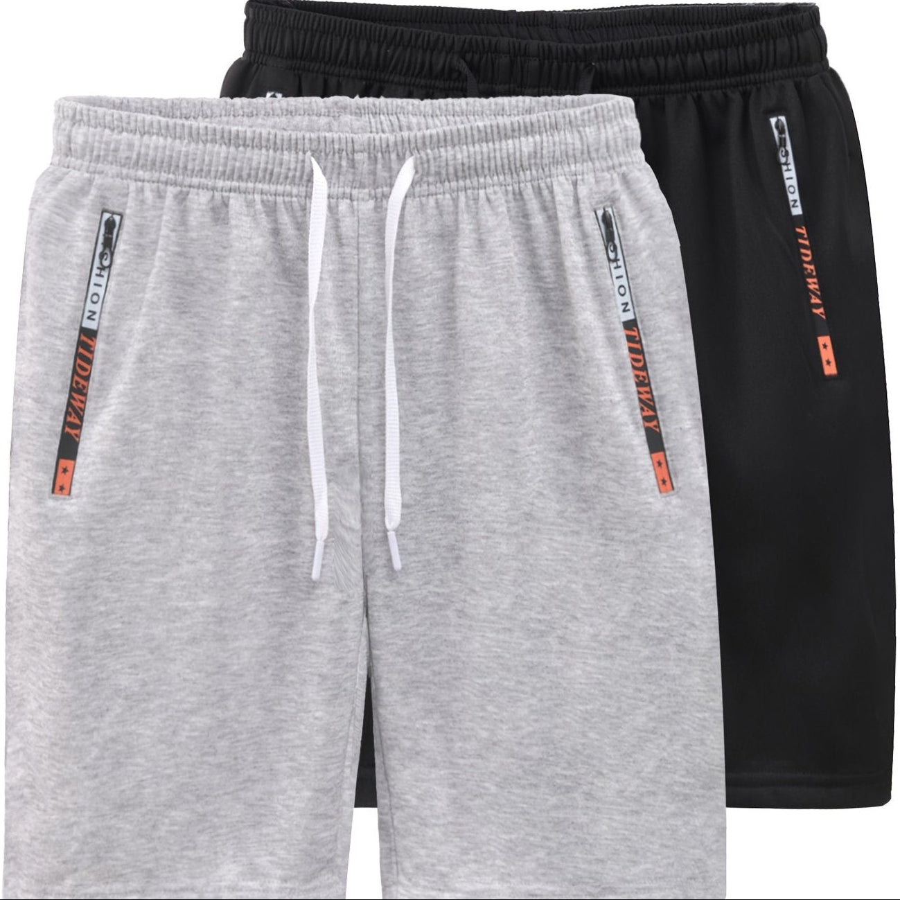 Herren Trainingsshorts 2er-Pack – Sportliche Fitness- und Freizeit-Shorts mit Reißverschlusstaschen