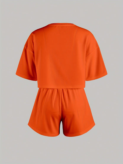 Damen Pyjama-Set mit blauen Herz-Prints – Lässige Homewear für gemütliche Wintertage