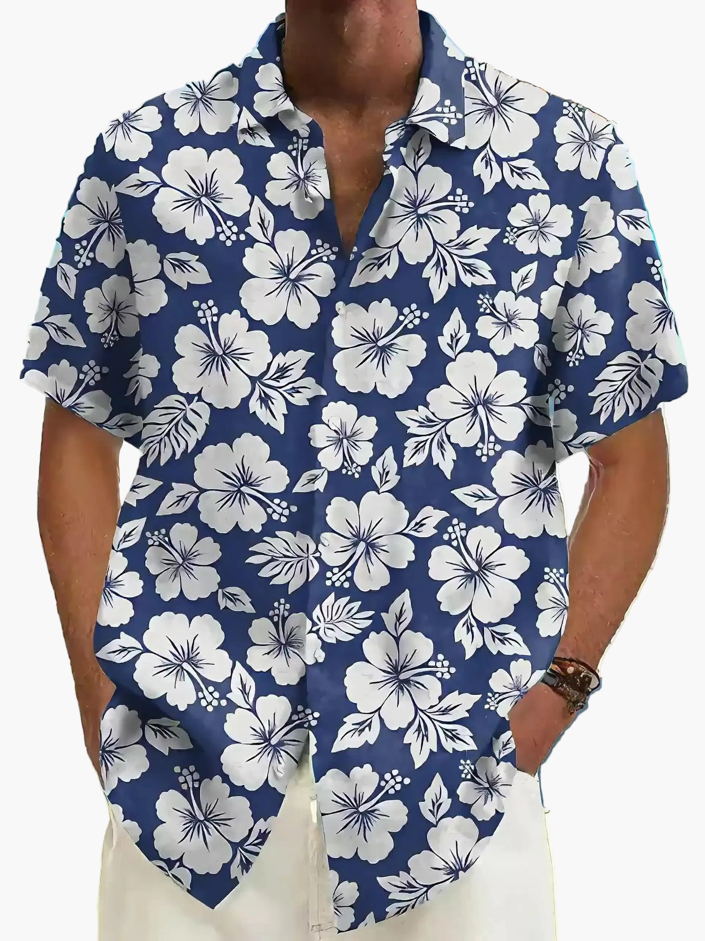 Herren Hawaii-Hemd mit Blumenmuster – Perfekt für Urlaub und Sommer