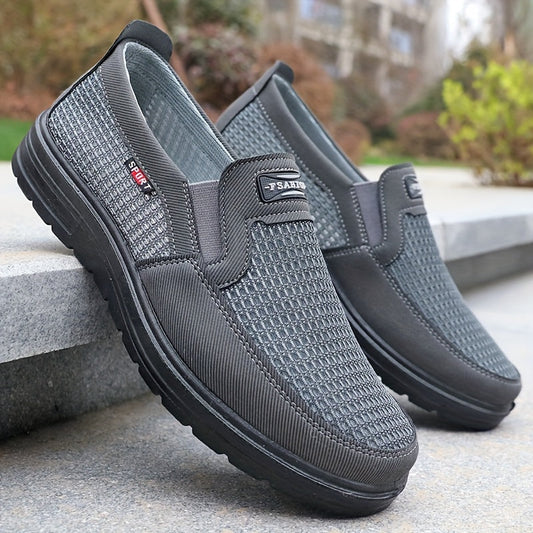 Herren Freizeitschuhe Slip-On Komfort Mesh Atmungsaktiv Alltagsschuhe