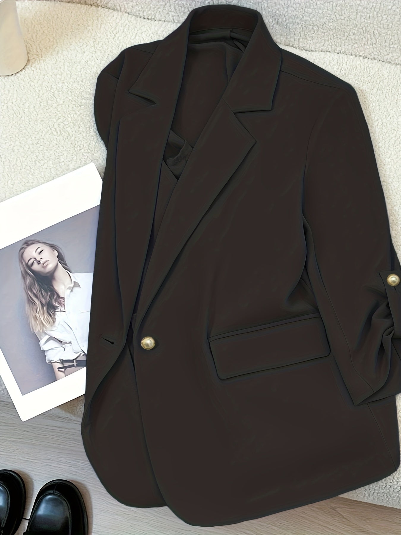 Damen Blazer Anzugjacke Elegant Business Freizeit Büro