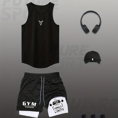 Herren Fitness Trainingsset – Muskelaufbau Tanktop & Shorts für Gym und Workout
