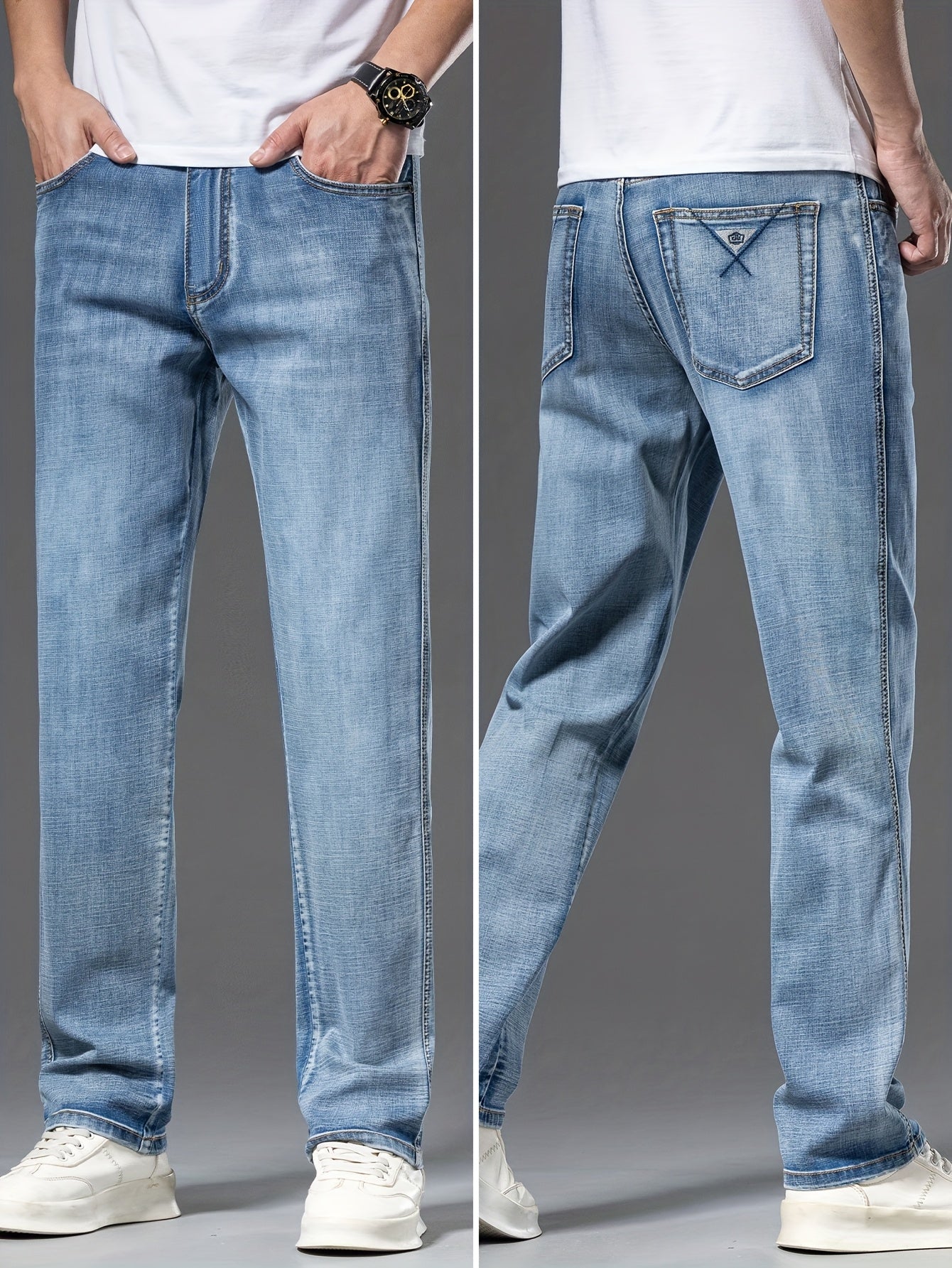 Herren Gerade Schnitt Jeans – Lässige Denim Hose im modernen Stil für Alltag & Freizeit