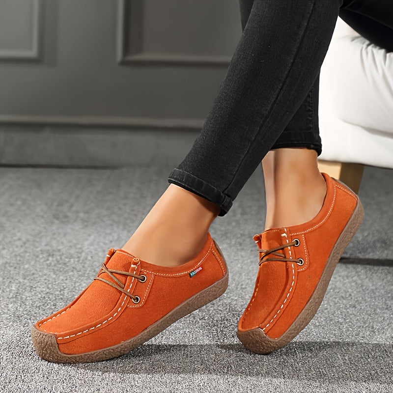 Damen Bequeme Freizeit-Loafer mit Schnürung – Stilvolle Alltagsschuhe für Damen