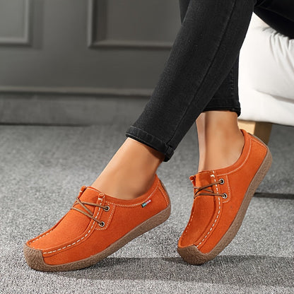 Damen Bequeme Freizeit-Loafer mit Schnürung – Stilvolle Alltagsschuhe für Damen