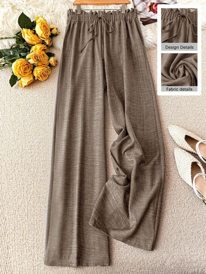Damen Weite Freizeithose mit Kordelzug – Lässiger Look für Alltag & Urlaub
