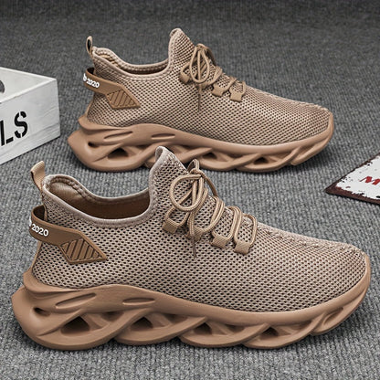Herren Sneaker Sportliche Straßenschuhe mit Futuristischer Sohle – Laufen, Fitness & Freizeit