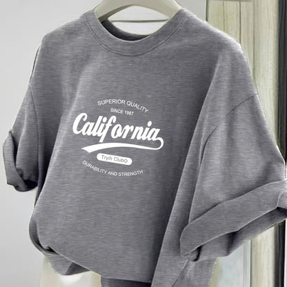 Damen Oversize T-Shirt mit California Print – Lässiger Streetwear-Stil