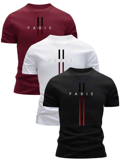 Herren T-Shirt Paris Design – Modernes Streetwear mit Print – Freizeit & Alltag