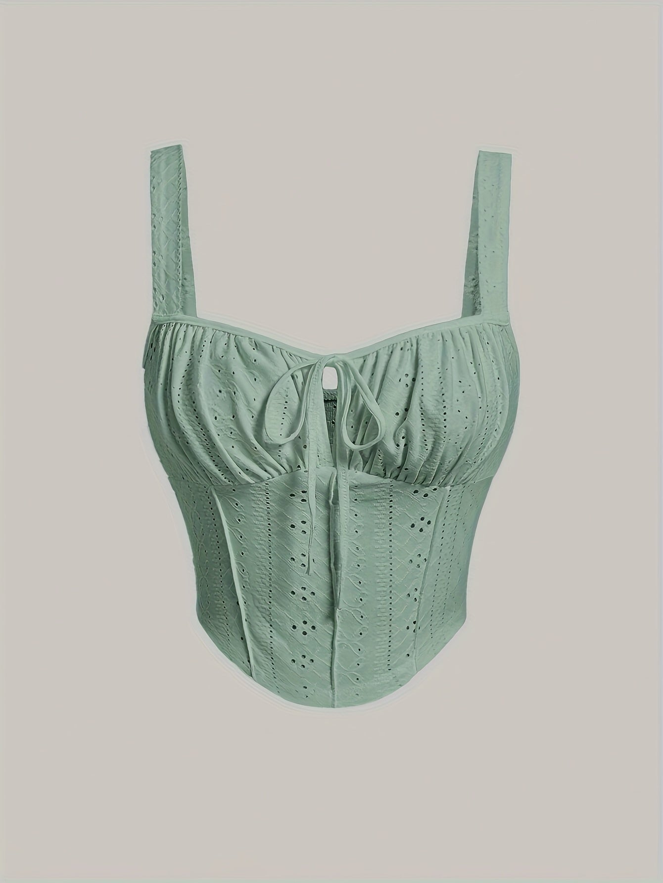 Damen Bustier Top im Corsagen-Stil mit Stickerei und Schleifendetail – Modisches Sommer-Oberteil für Alltag und Party