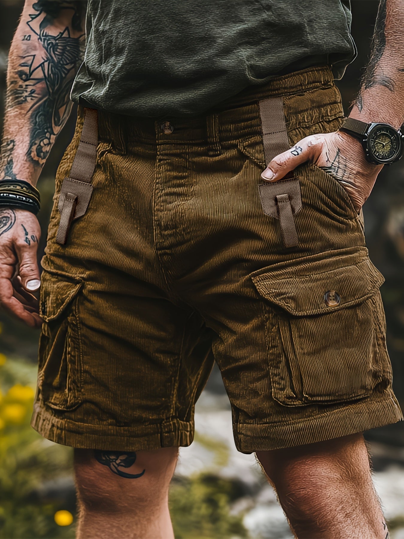 Herren Cargo Shorts mit Taschen und modernem Outdoor-Look
