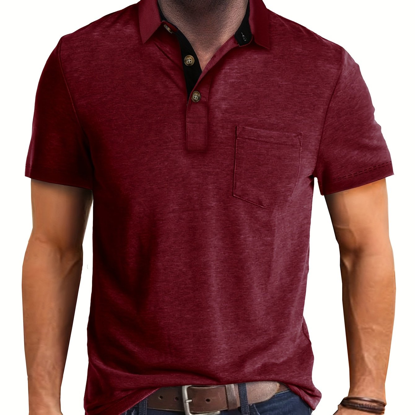 Herren Polohemd mit Brusttasche – Stilvolles Freizeitshirt für Alltag und Büro