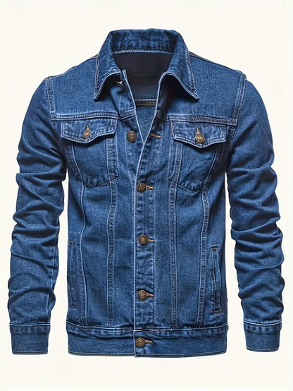 Herren Jeansjacke im klassischen Casual-Stil für Freizeit und Alltag