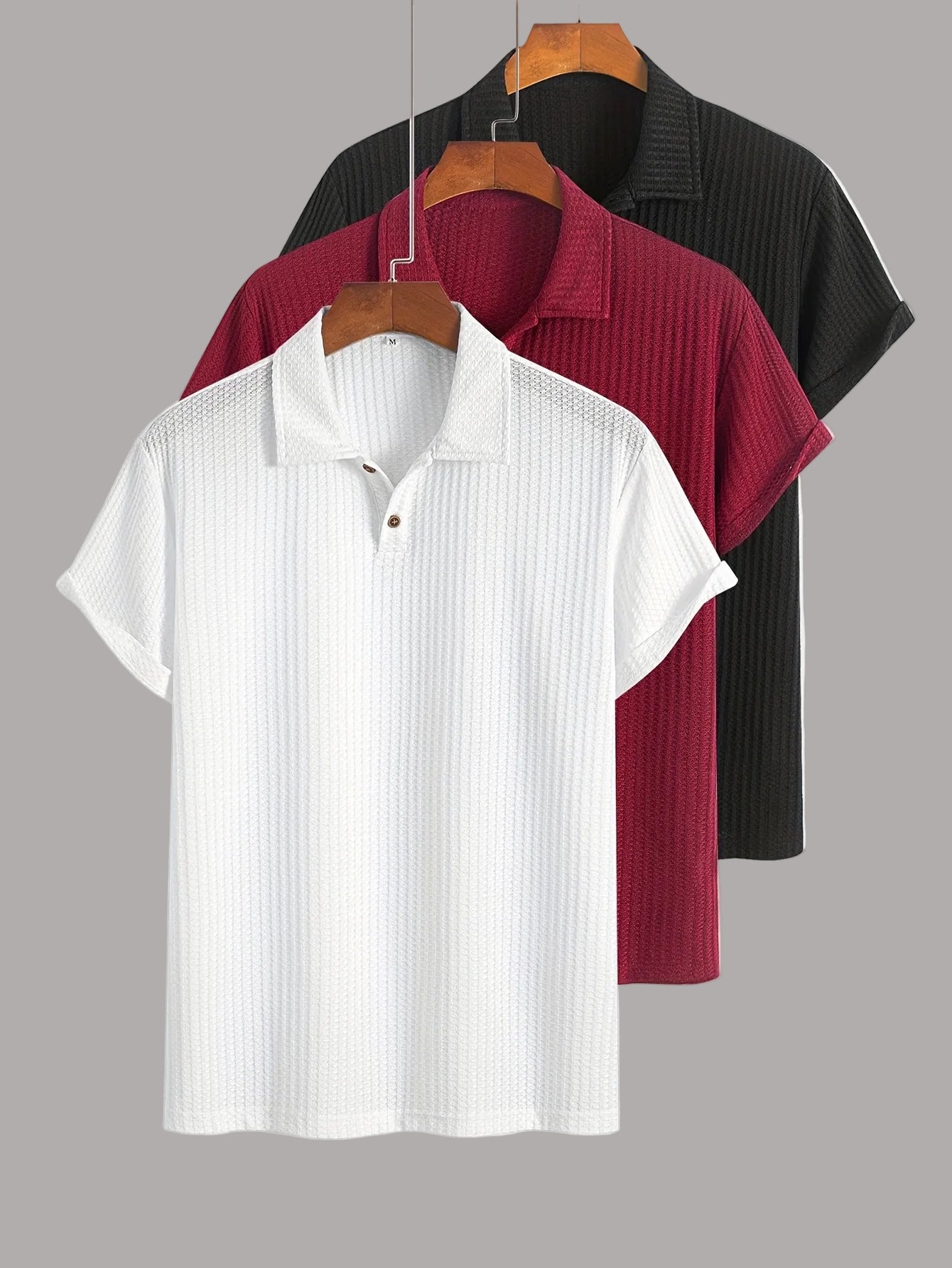 Herren Poloshirt 3er-Pack – Kurzarm, Strukturierter Look, Modern & Vielseitig für Alltag und Freizeit