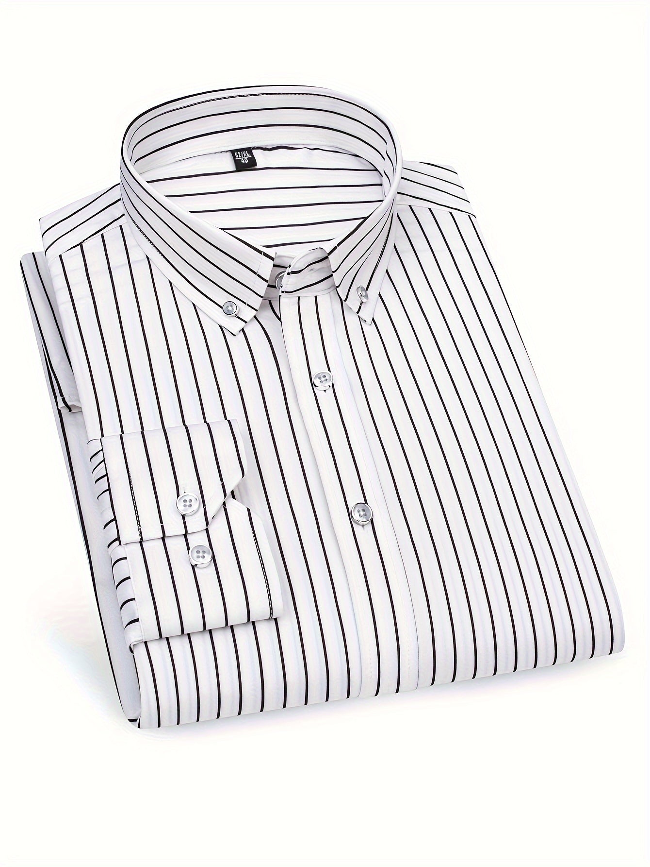 Herren Business-Freizeit Hemd mit modischen Streifen – Slim Fit, Langarm, Ideal für Büro und Alltag