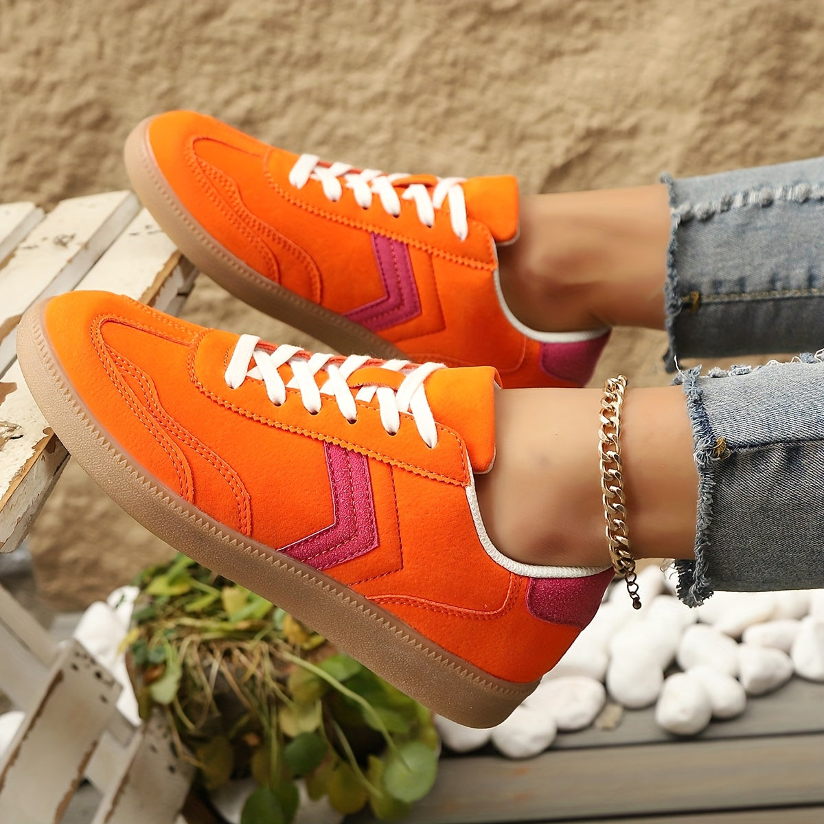 Damen Retro Sneaker – Bequeme Freizeitschuhe für Alltag und Streetstyle