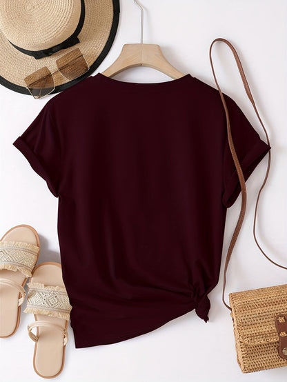 Damen T-Shirt mit Schriftzug 'Perfectly Imperfect' – Lässiger Statement-Style für Alltag und Freizeit