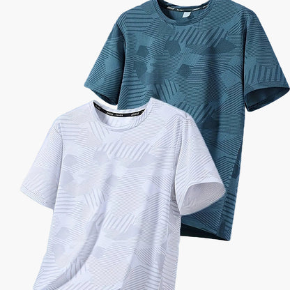 Herren Funktions-T-Shirts – Lässige Sommeroberteile mit tropischem Muster, ideal für Freizeit und Sport