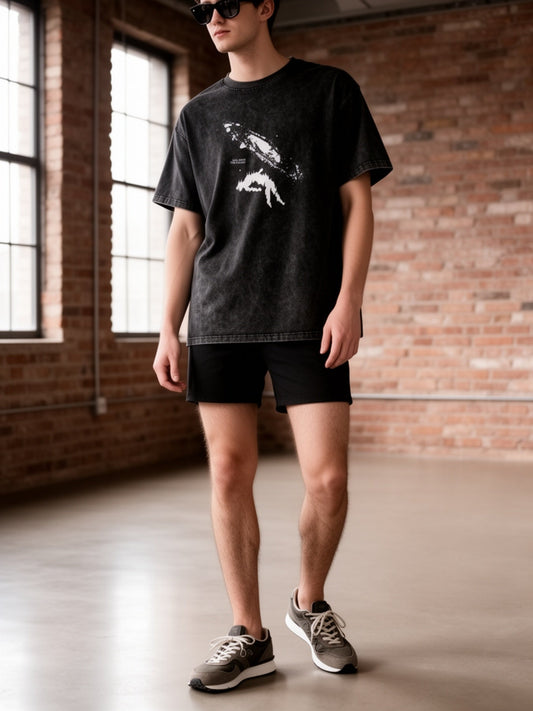 Herren Oversize T-Shirt mit Grafik-Print – Lässiger Streetwear Stil für Alltag und Freizeit