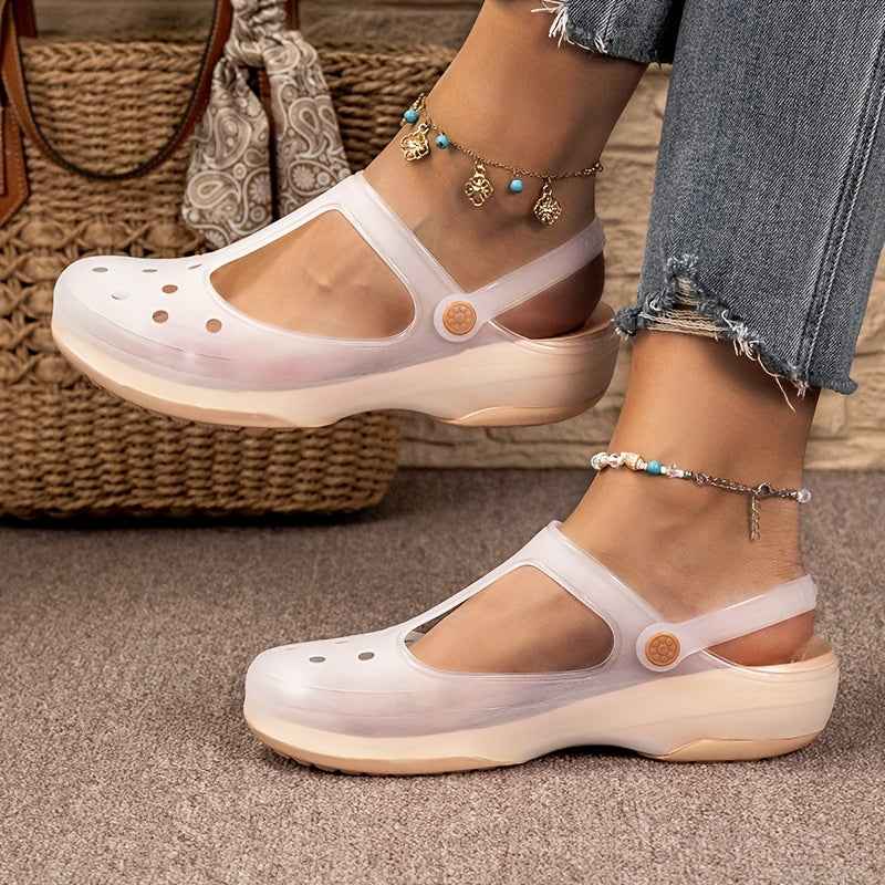 Damen Komfort-Mary Jane Clogs für Alltag und Freizeit – Stilvolle Plateau-Slipper
