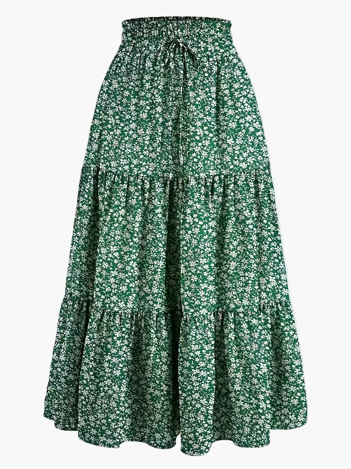 Damen Maxirock mit hoher Taille und Stufen-Design – Eleganter Freizeitrock für Frühling und Sommer