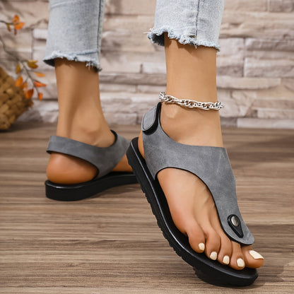 Damen Zehenschlaufen-Sandalen Modern Freizeitstil Bequem