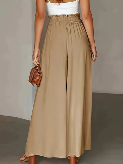 Damen Palazzo-Hose mit weitem Bein und Paperbag-Bund – Eleganter Stil für besondere Anlässe