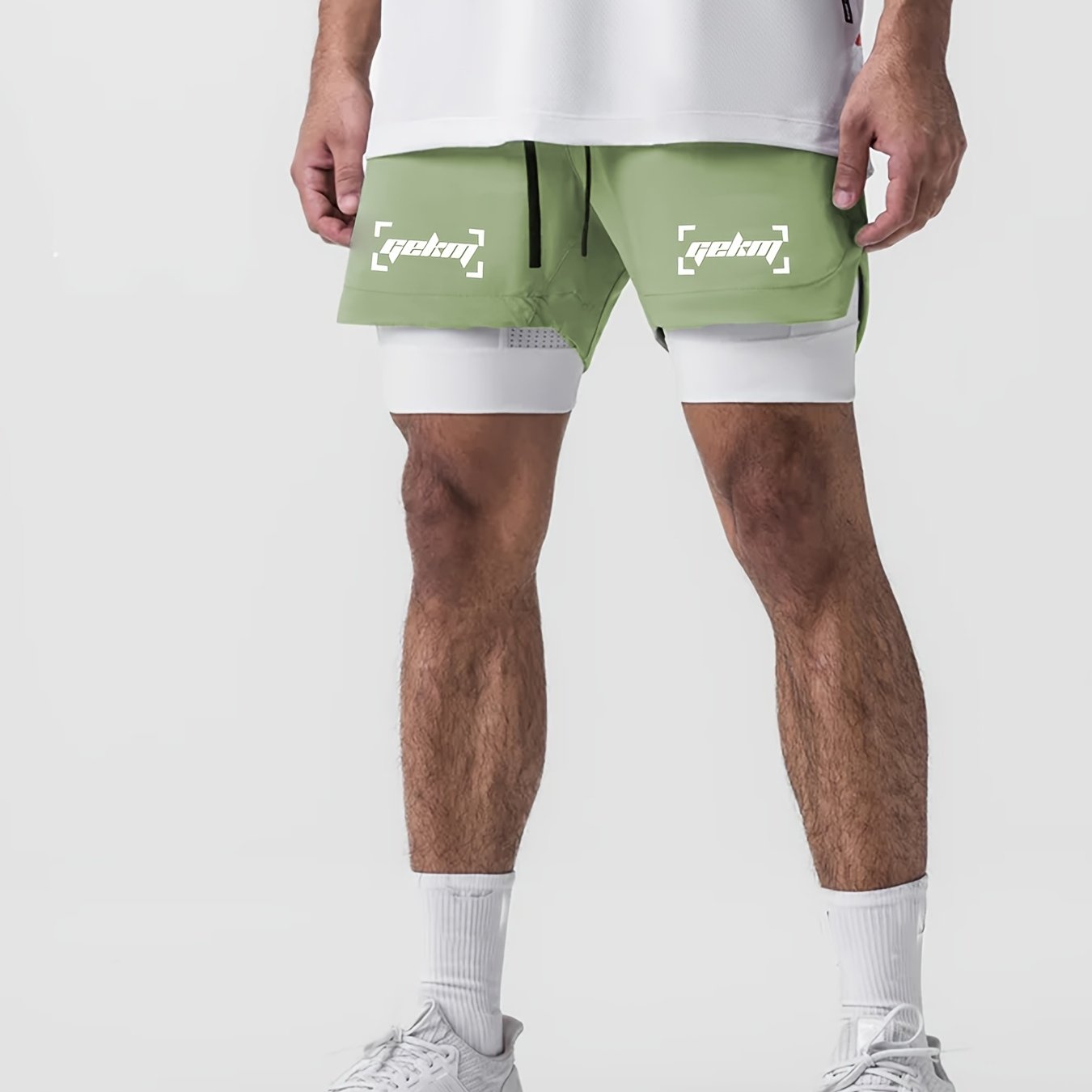 Herren Trainingsshorts mit 2-in-1-Design für Fitness und Sport