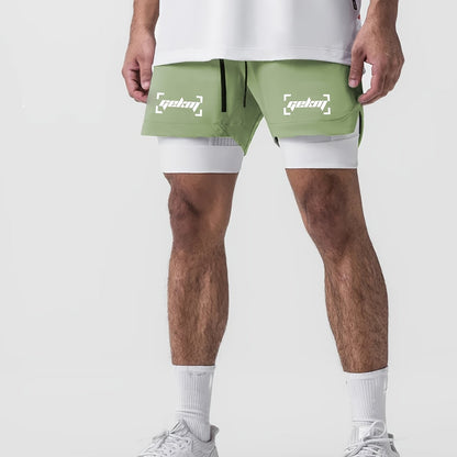 Herren Trainingsshorts mit 2-in-1-Design für Fitness und Sport