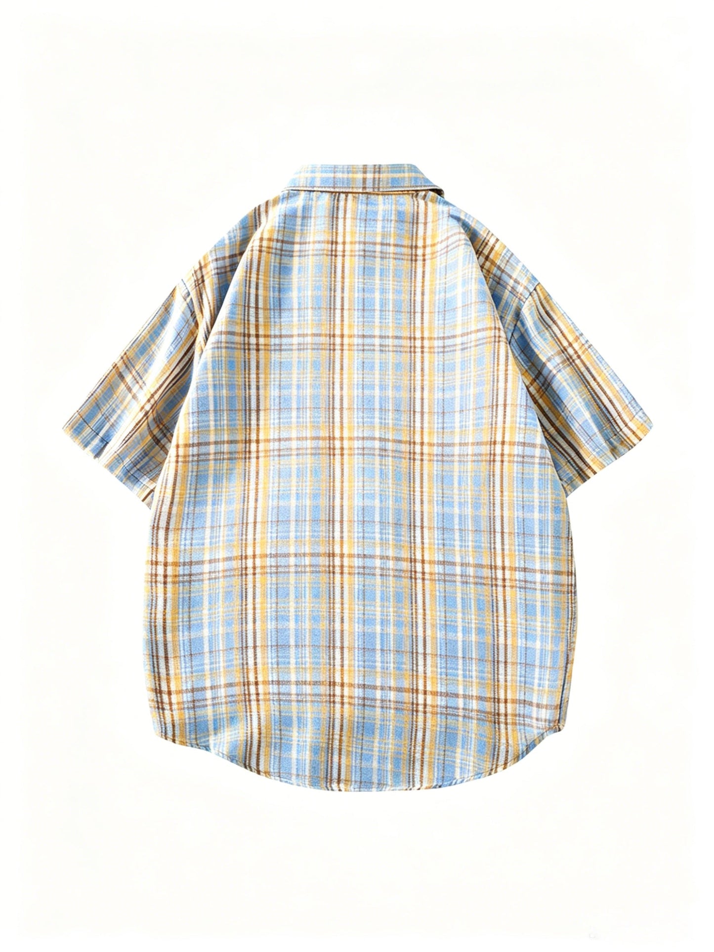 Herren Kurzarm Freizeithemd im Karo-Design – Lässiger Button-Down Stil für Alltag und Freizeit