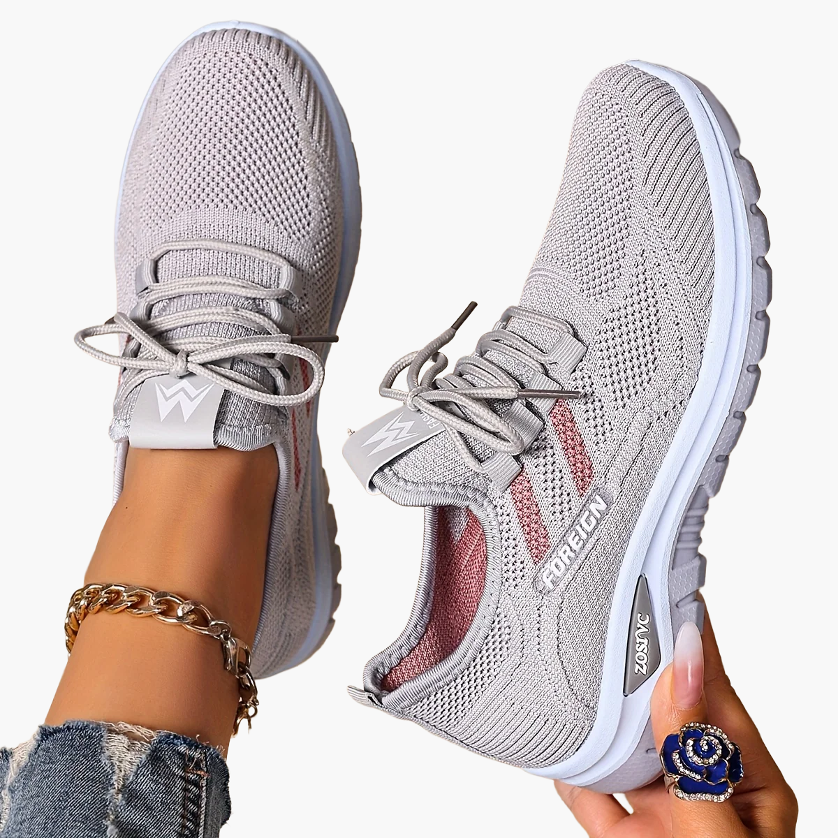 Damen Freizeitsneaker mit Komfortsohle für Alltag und Sport