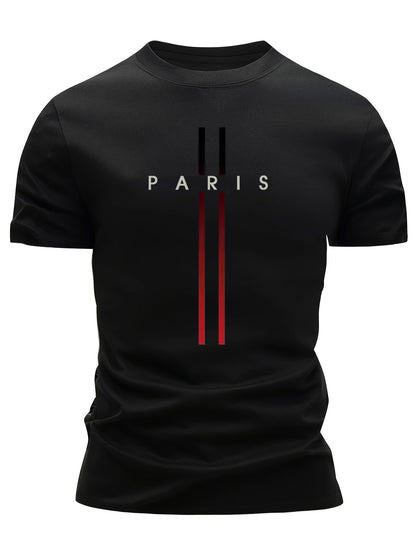 Herren T-Shirt Paris Design – Modernes Streetwear mit Print – Freizeit & Alltag