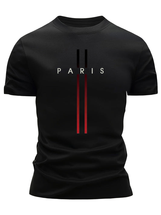 Herren T-Shirt Paris Design – Modernes Streetwear mit Print – Freizeit & Alltag
