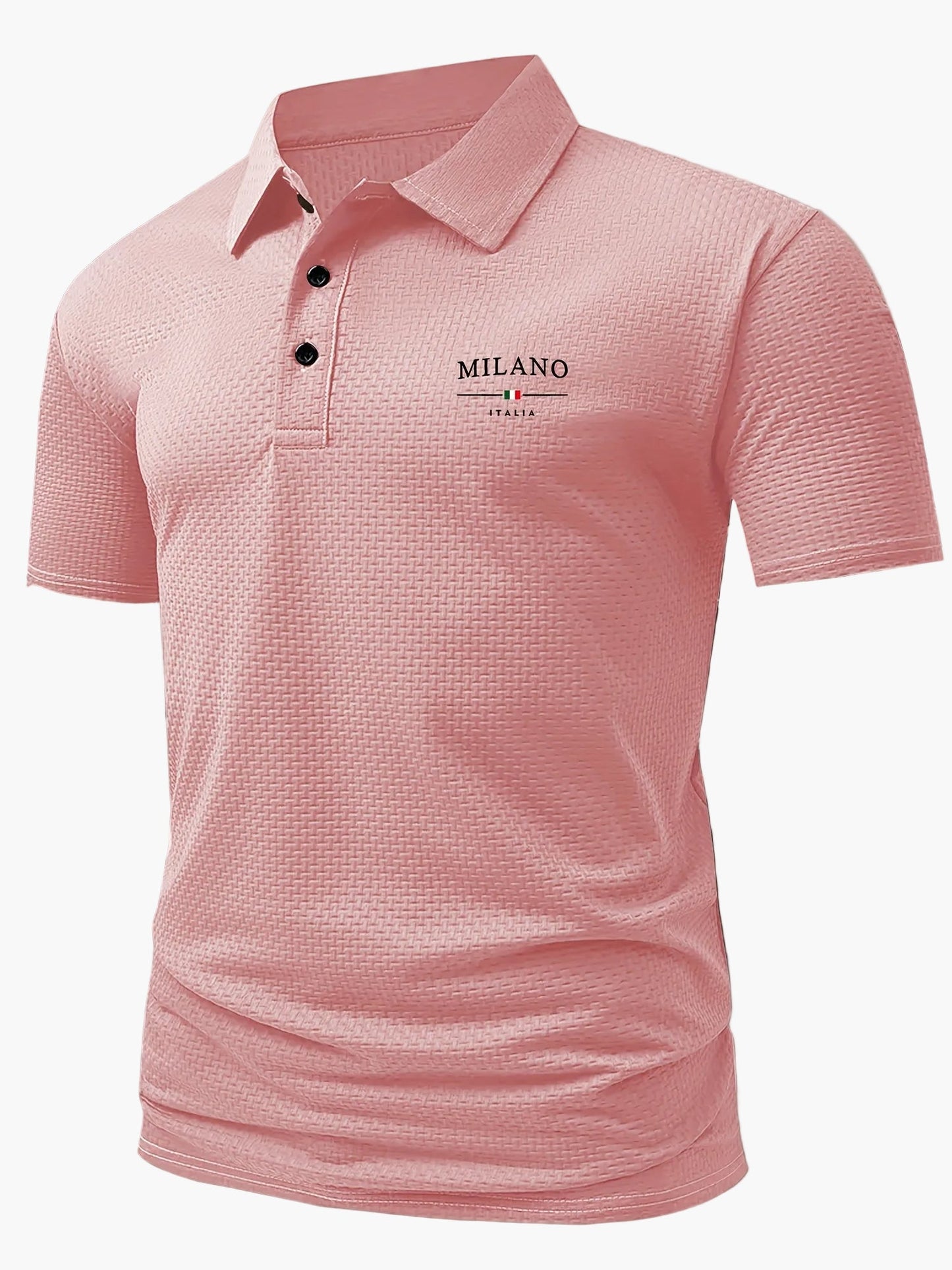 Herren Polohemd mit modernem Strukturmuster und klassischem Kragen – Stilvoll für Freizeit und Alltag