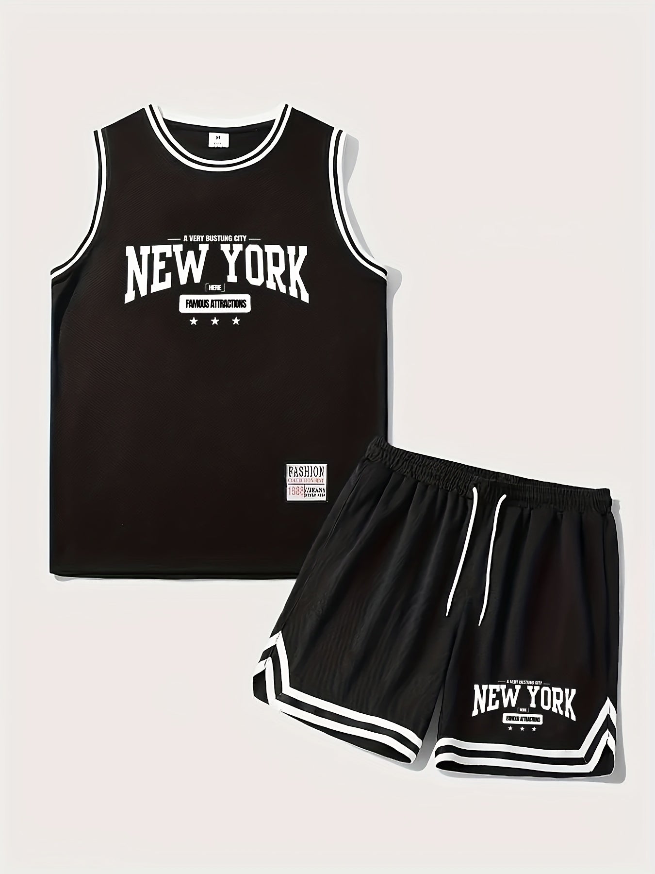 Herren Basketball-Set New York Sport Outfit Freizeit Trainingsanzug