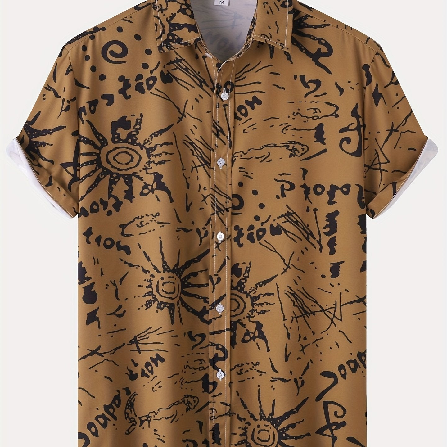 Herren Kurzarm Resorthemd mit Muschel-Print – Stilvolles Freizeithemd für Strand und Urlaub