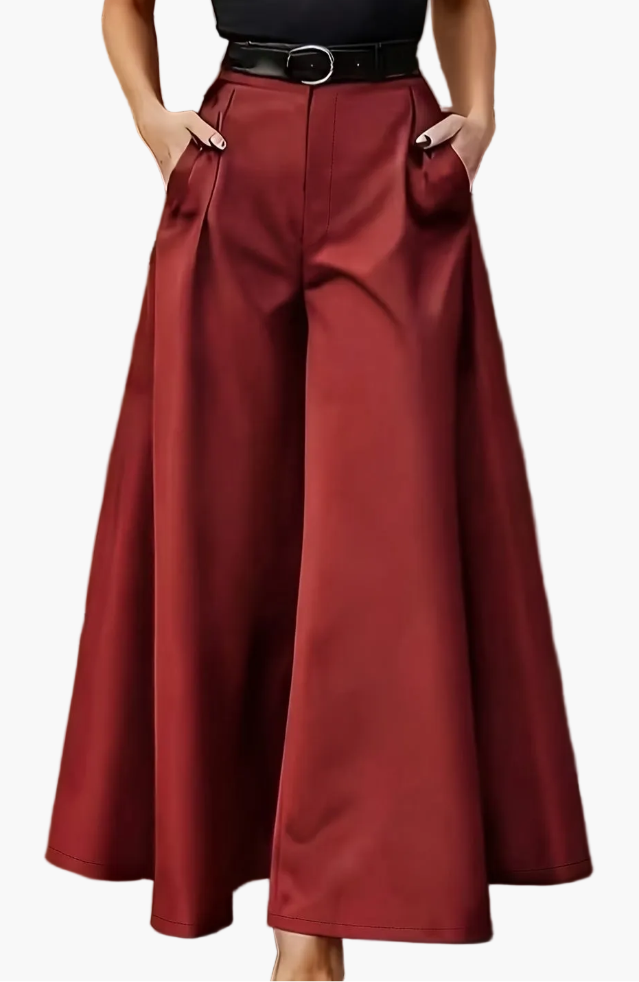 Damen Weite Palazzo-Hose Elegant Modern Business Look