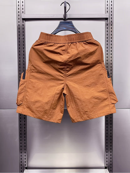 Herren Utility Cargo Shorts mit großen Taschen und verstellbarem Gürtel – Streetwear & Outdoor Style