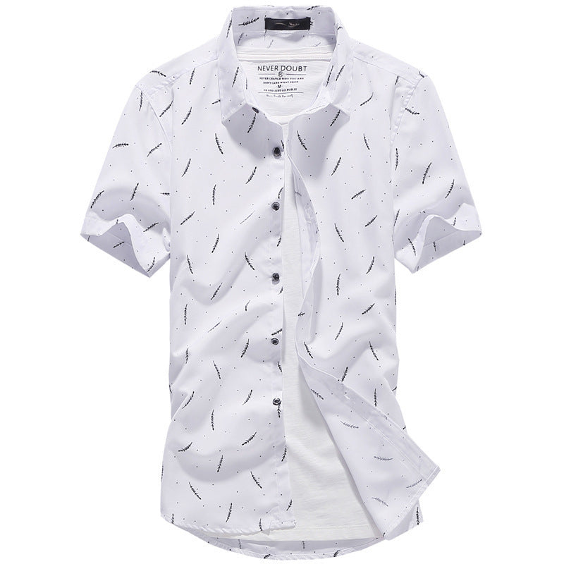 Henry – Kurzärmeliges Herrenhemd im koreanischen Stil, Slim Fit