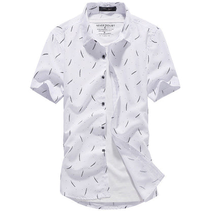Henry – Kurzärmeliges Herrenhemd im koreanischen Stil, Slim Fit