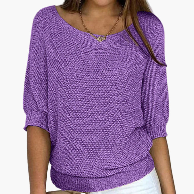 Damen Strickpullover Locker Freizeit Eleganz – Ideal für Alltag & Büro