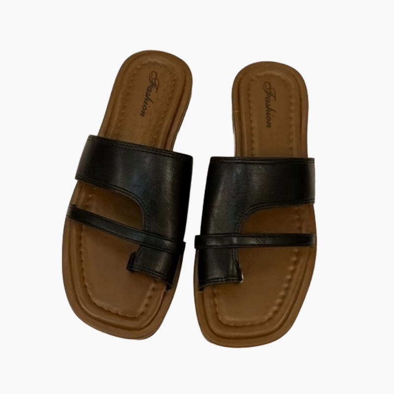 Damen Flache Casual Pantoletten – Offene Zehen, Bequeme Sommerschuhe für Alltag & Freizeit
