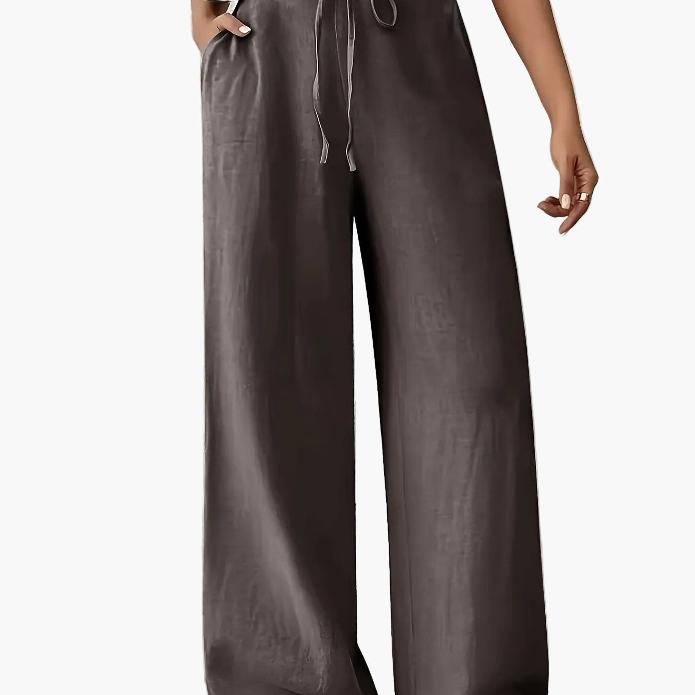 Damen Weite Freizeithose mit Kordelzug – Lässiger Stil für Alltag und Wochenende