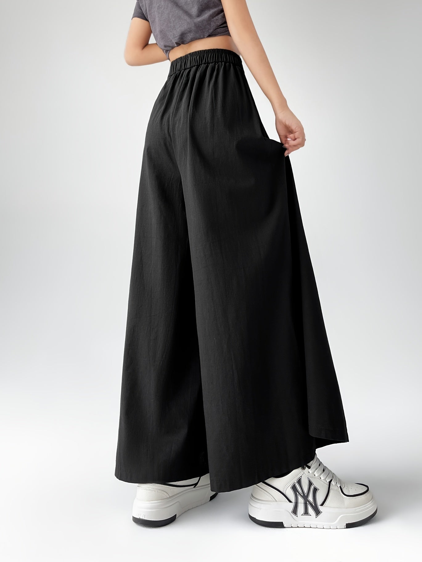 Damen Weite Palazzo Culotte Hose – Modischer Streetstyle für Freizeit und Alltag