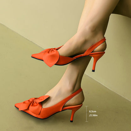 Damen Elegante Pumps mit Schleife und Stiletto-Absatz für festliche Anlässe